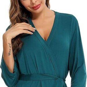 Leikar Bamboo Soft Teal Robe